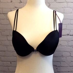 Lascana Black Front Closure Bra NWT 34B